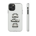 1989 Miata White Triple View Roadster Tough Phone Case Cover