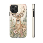 Deer Floral Antler Crown Art Tough Phone Case