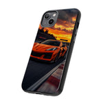 Orange C8 Z06 Flat Plane V8 Speed Art Tough Phone Case
