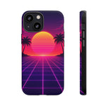 Classic Grid Sunset Vaporwave Art Tough Phone Case