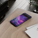 Neon Dolphin Ocean Vaporwave Art Tough Phone Case