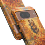 Yorkshire Terrier Jumping in Autumn Leaves Tough Case | Fall Dog Phone Cover