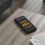Z06 Corvette Phone Case, Yellow Neon Chrome Studio Cover