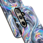 Chrome Metallic Swirl  Art Tough Phone Case