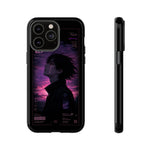 Melancholy Data Poster Phone Case, Glitch Anime Sky Tough Cover