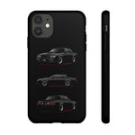 Black GNX Phone Case, Three-View Muscle Car Vector Tough Cover