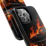 Black Charger Classic Muscle Flames Tough Phone Case Cover Gift