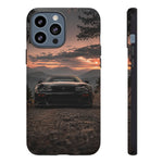 MK4 Supra Phone Case, Black JDM Sports Car Mountain Dusk Cover