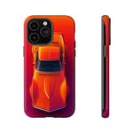 C3 Corvette Phone Case, Orange Top-Down Duotone Gradient Cover