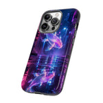 Neon Koi Reflection Vaporwave phone case | Tough Cover