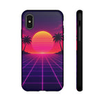 Classic Grid Sunset Vaporwave Art Tough Phone Case