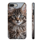 Maine Coon Kitten Phone Case, Tufted Ears Macro Portrait Cover