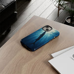Barracuda Silhouette Phone Case, Sunlit Marine Art Tough Cover