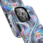 Chrome Metallic Swirl  Art Tough Phone Case