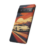 Retro Sunset Countach phone case | Sports car tough cover