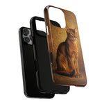 Abyssinian Warm Ticked Portrait Art Tough Phone Case