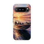 Sunset Bass Fishing Boat phone case | Tough Cover