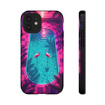 Neon Flamingo Pool Vaporwave Art Tough Phone Case