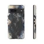 Black Lab Watercolor Art Tough Phone Case - Dog Portrait