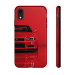 Red Skyline Phone Case, R34 GTR 90s JDM Legend Tough Cover for Men Gift