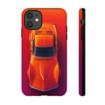 C3 Corvette Phone Case, Orange Top-Down Duotone Gradient Cover