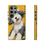 Sheepdog Hair Flip Phone Case Funny Dog Lover Gift