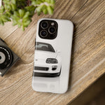 White MK4 Supra Phone Case, Retro 90s JDM Tough Cover for Car Enthusiasts