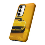 Yellow Corvette Phone Case, C3 Stingray Classic Sports Cover, Gift