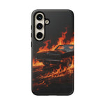 Black Charger Classic Muscle Flames Tough Phone Case Cover Gift