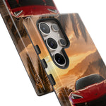 C8 ZR1 Corvette Phone Case, Red Foggy Coastal Road Cover