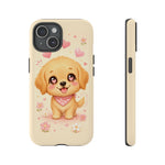 Golden Retriever Heart Eyes Kawaii Pet Dog Art Tough Phone Case