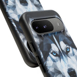Siberian Husky Geometric Diamond Art Tough Phone Case