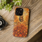 Yorkshire Terrier Jumping in Autumn Leaves Tough Case | Fall Dog Phone Cover