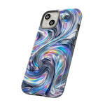 Chrome Metallic Swirl  Art Tough Phone Case