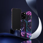 Neon Samurai Katana Rain Vaporwave Art Tough Phone Case