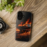 Black Charger Classic Muscle Flames Tough Phone Case Cover Gift