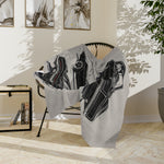 1969 Charger Sketches Velveteen Microfiber Blanket | Classic Muscle Car Throw