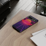 Classic Grid Sunset Vaporwave Art Tough Phone Case