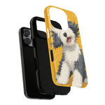Sheepdog Hair Flip Phone Case Funny Dog Lover Gift