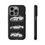 R32 Skyline Phone Case White, Three-View Vector Cover, Gift GTR Fans