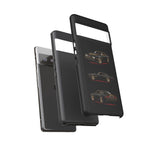 Trans Am Phone Case Black Gold, Three-View Vector Tough Cover