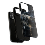 GT350 Phone Case White, Rainy Track Night Classic Racer Tough Cover