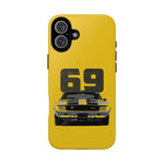 1969 Camaro Z28 Yellow Front View Muscle Car Tough Phone Case