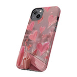 Pink Lip Gloss Heart Mirror Phone Case Girly Tough Case
