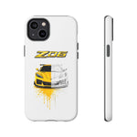 Z06 Corvette Phone Case, Yellow Sketch Reveal Chrome Cover