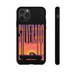 Silverado sunset truck Phone Case | Retro pickup silhouette