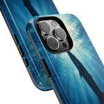 Barracuda Silhouette Phone Case, Sunlit Marine Art Tough Cover