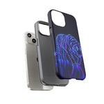 Neon Blue Tiger phone case | tough protective cover