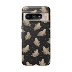 Vintage Ghost Pattern phone case | Halloween spooky stars design