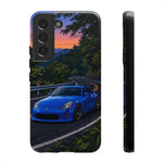 350Z Touge Blue Sports Car Road Sunset JDM phone case | Tough Cover